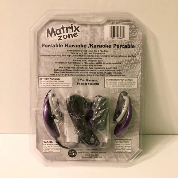 Matrix Zone Sakar Portable Karaoke Hands Free Microphone AM FM Radio - Picture 5 of 12